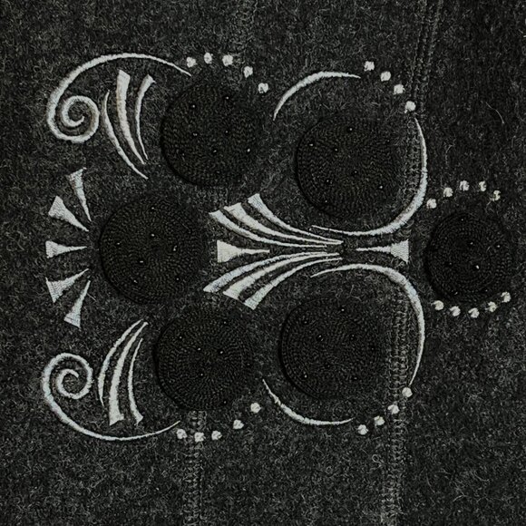 Carson Wool Women Embroided Jackets Vest Jacket Coat Size Medium - Picture 10 of 16